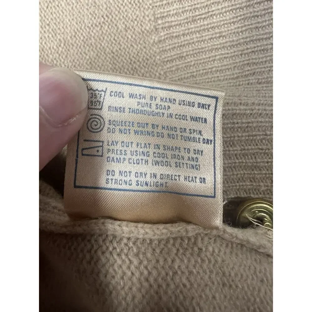 Archie Brown & Son 100% Lambswool Women’s Cardigan Camel Gold Sweater Size 40 - Picture 5 of 16
